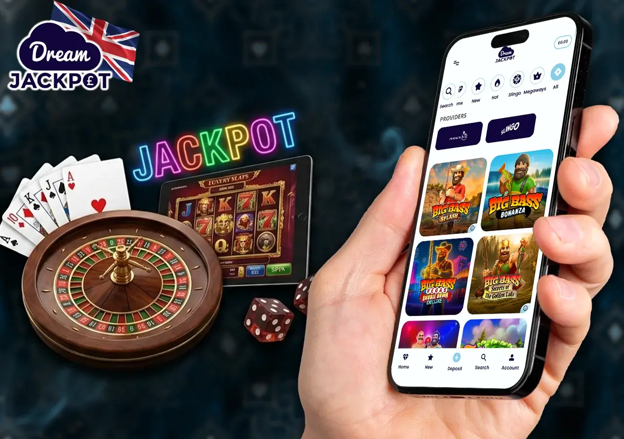 Extensive lobby features progressive video slots and live dealer entertainment.